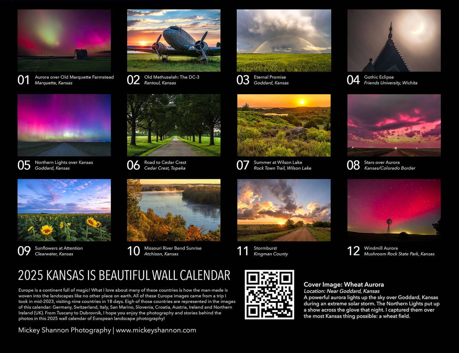 2025 Kansas is Beautiful Wall Calendar Back Cover