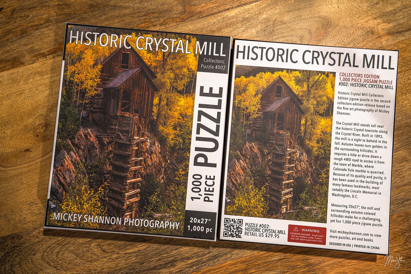 Historic Crystal Mill Collectors Edition Jigsaw Puzzle Back Cover