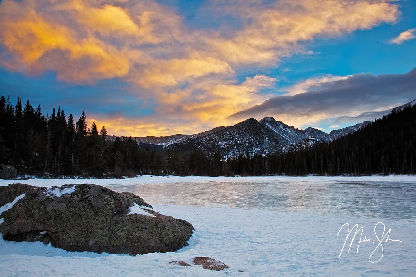 Bear Lake Rocky Mountain National Park Sunset