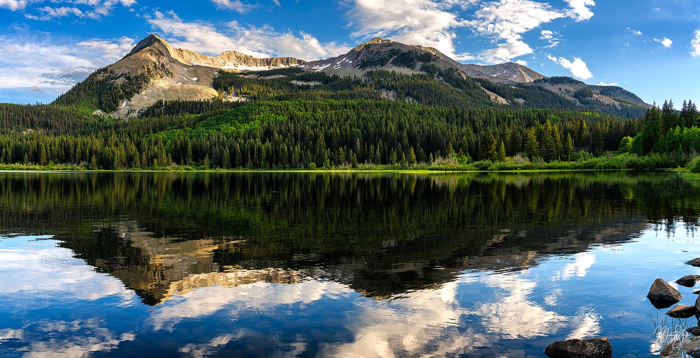 Lost Lake Summer Reflection - Lost Lake, Kebler Pass, Colorado