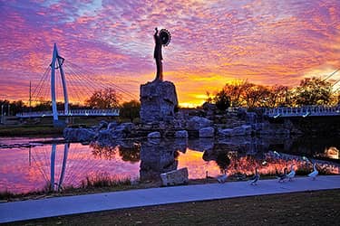 Keeper Of The Plains Sunset | Wichita, Kansas | Mickey Shannon Photography