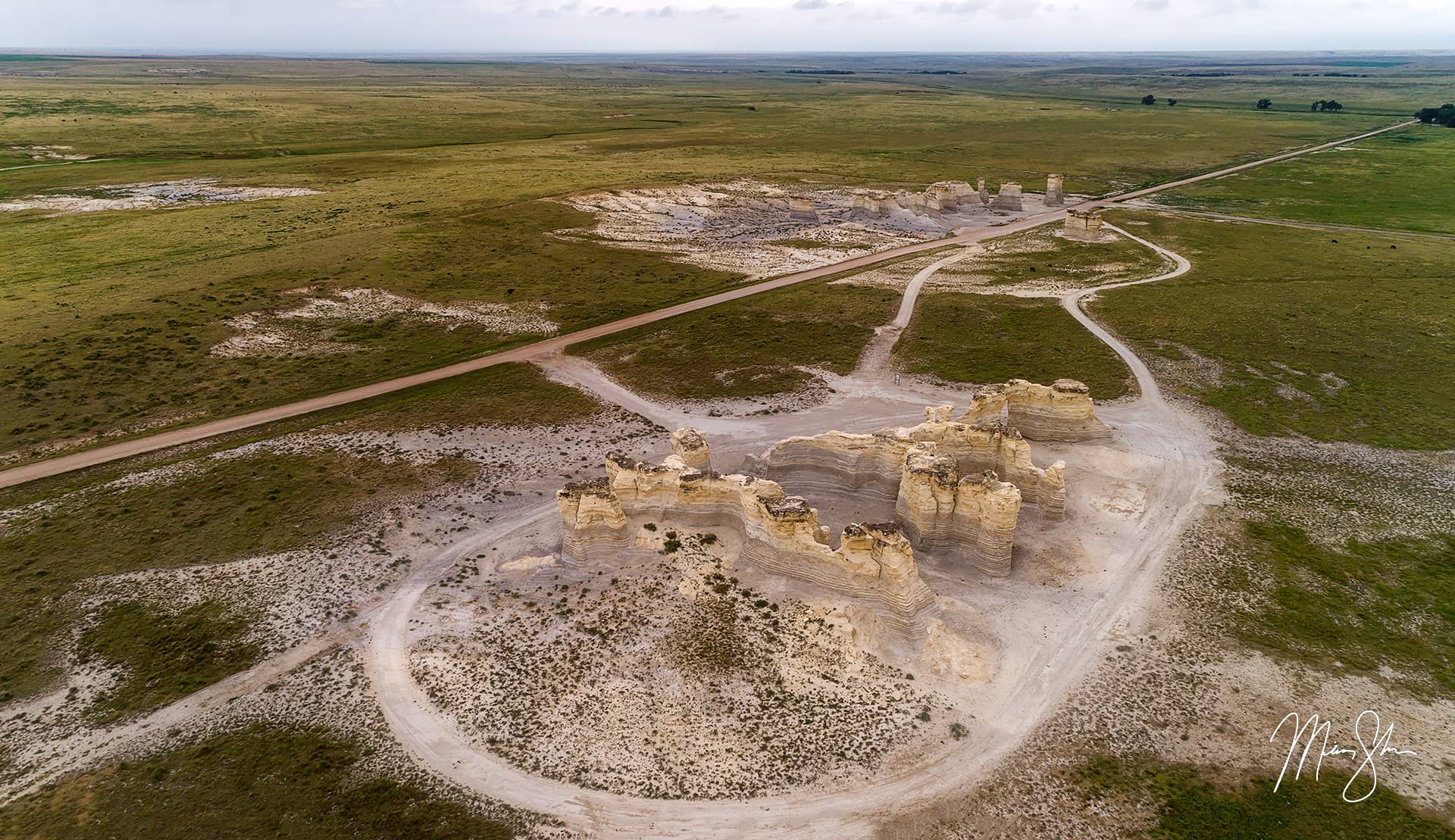 Aerial Monument Rocks | Monument Rocks, Kansas | Mickey Shannon Photography