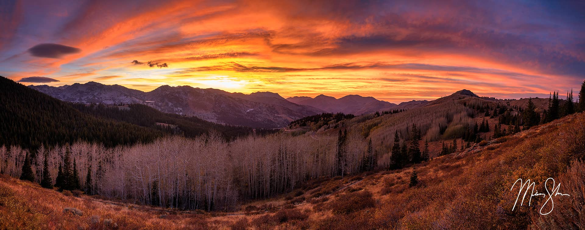 Big Cottonwood Canyon Autumn Sunset Big Cottonwood Canyon Near Guardsman Pass Utah Mickey 