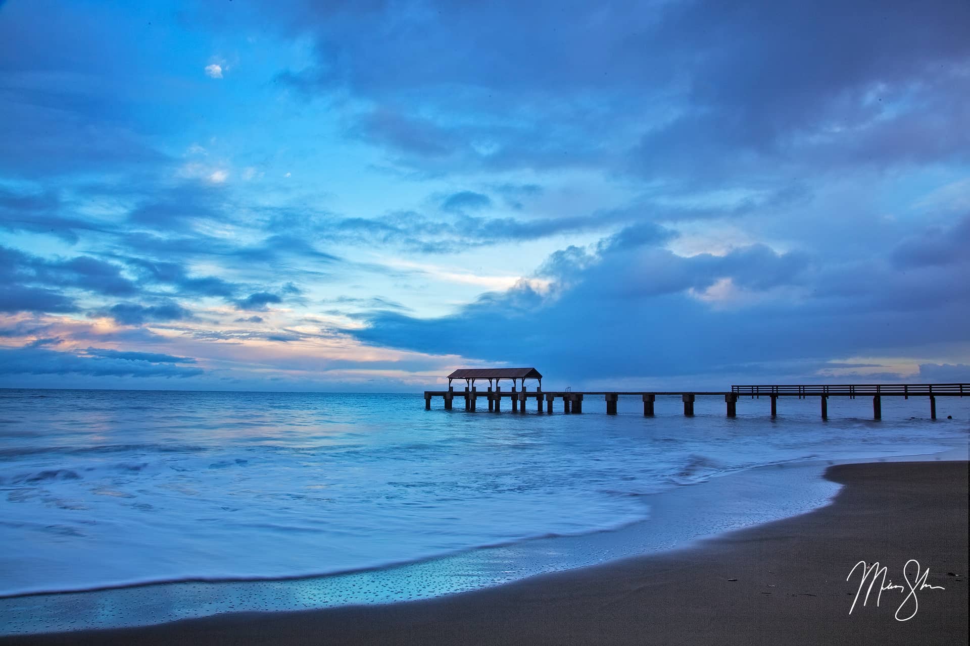 Blue Hour at Waimea Bay Pier | Waimea Bay, Waimea, Kauai, Hawaii ...