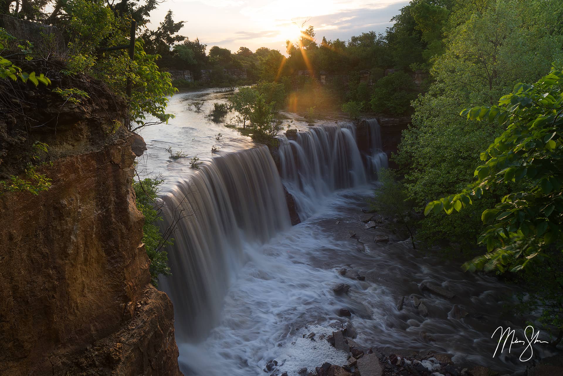 Cowley Falls Sunrise | Cowley Falls, Arkansas City, Kansas | Mickey ...