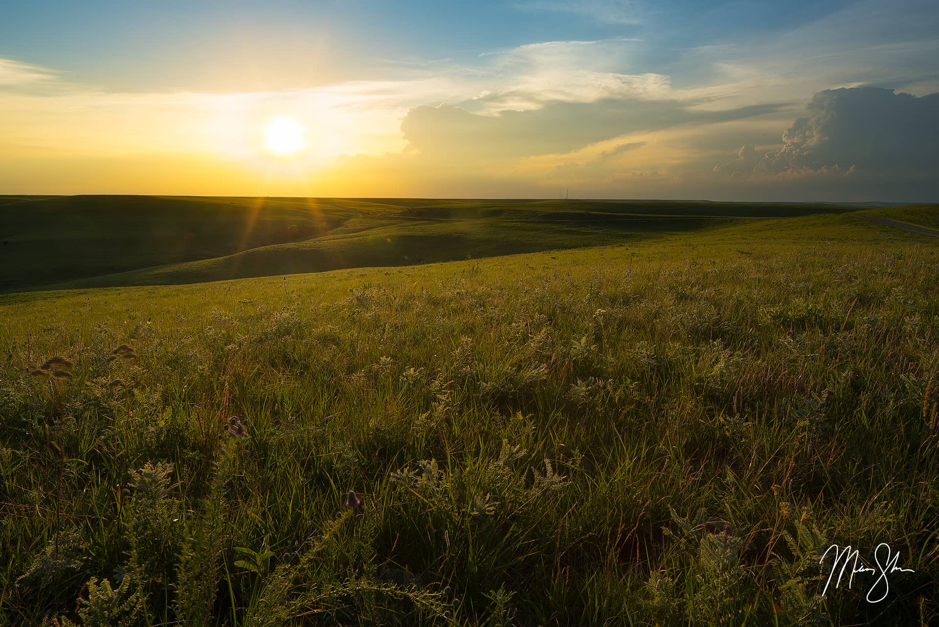 Flint Hills Sunset Warmth | Texaco Hill, The Flint Hills, Kansas ...